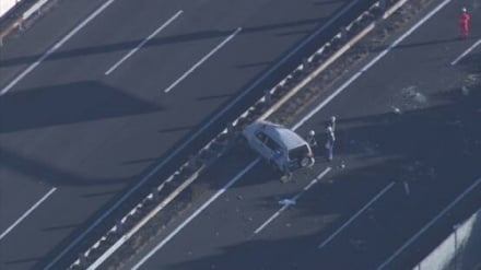 山梨・大月の中央道で車9台が絡む追突事故、5人が負傷