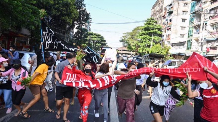 Five dead after Myanmar military forces ram truck into Yangon rally