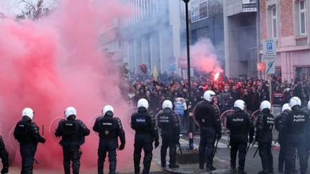 Policia belge ushtron dhunë ndaj protestuesve