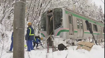 山形・JR仙山線の列車に雪の重みで倒木、一部で運転見合わせ