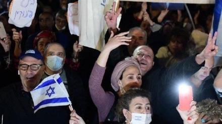 تظاهرات مخالفان مقابل خانه نخست وزیر رژیم صهیونیستی