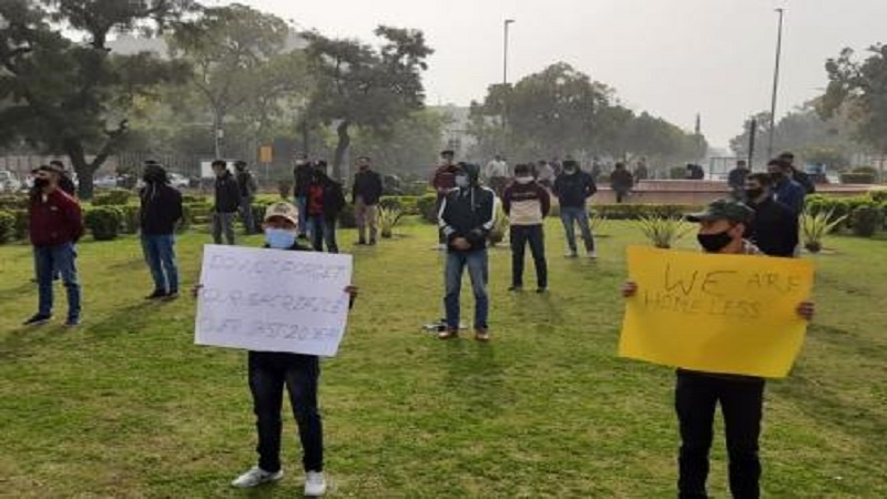 تجمع اعتراضی دانشجویان افسری افغانستان در هند