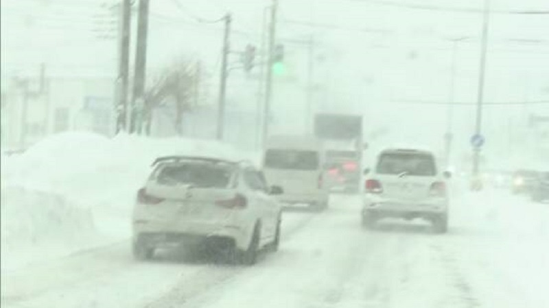 北海道での積雪