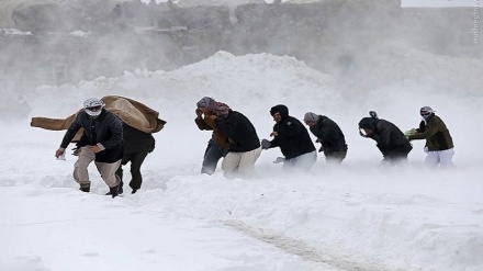 بارش برف شدید در قلعه‌نو بادغیس