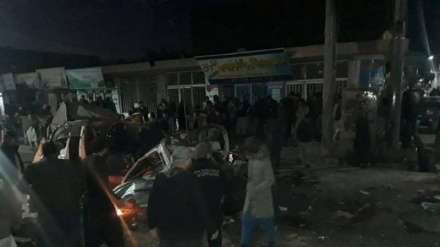 لحظات اولیه پس از انفجار در محله حاجی‌عباس هرات