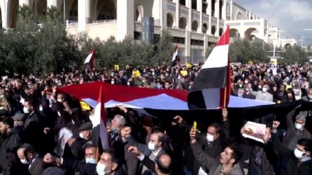 הפגנות באיראן בגנות המשך התוקפנות נגד תימן