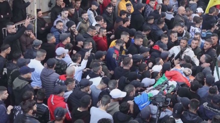  Palestinians attend funeral of man martyred by Israeli army 