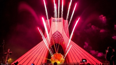 Fireworks, light show in Tehran to mark the victory of the Islamic Revolution
