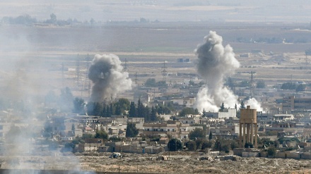 بمباران وسیع حلب سوریه توسط جنگنده‌های ترکیه