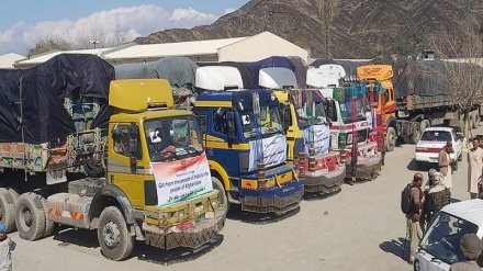 ورود نخستین محمولۀ گندم اهدایی هند به افغانستان 