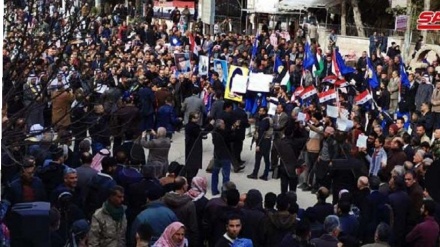 Haseke'de ABD karşıtı gösteri