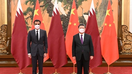 中国主席会见卡塔尔埃米尔塔米姆