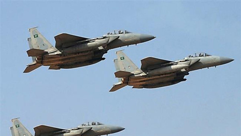 Jet tempur pasukan koalisi yang dipimpin oleh Arab Saudi di Yaman.