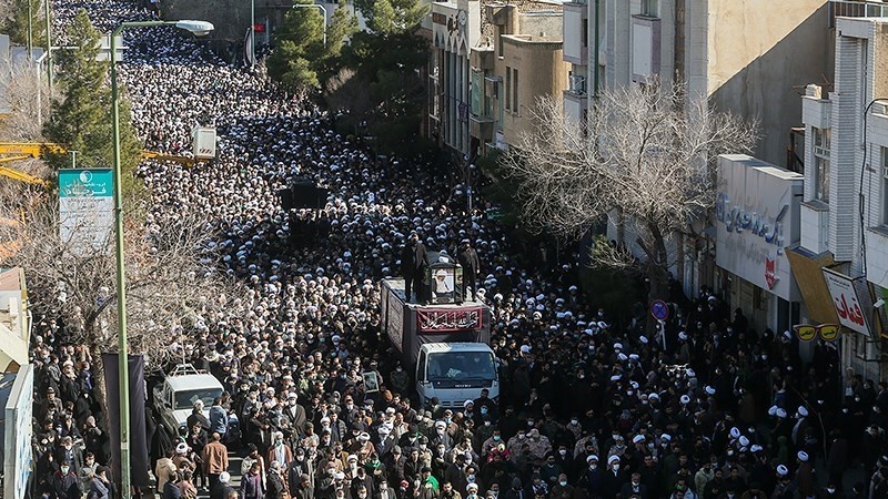 Tasyi\' jenazah Ayatullah al-Udzma Lotfollah Safi Golpaygani, Qom, Rabu (2/2/2022) pagi.