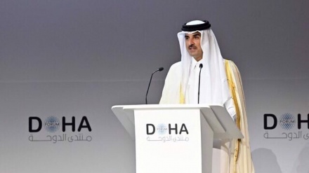 Amir wa Qatar aikosoa dunia kwa kupuuza kughusubiwa ardhi za Palestina