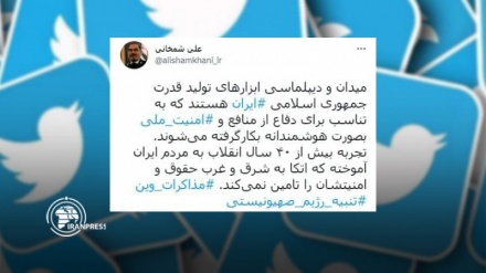 توییت شمخانی در واکنش به حمله موشکی سپاه به مقر موساد در اربیل