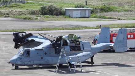 米軍オスプレイ2機が新石垣空港に緊急着陸、１機にトラブル