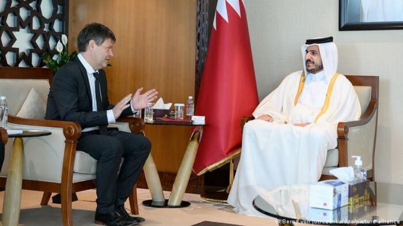 دیدار وزیر اقتصاد آلمان با امیر قطر
