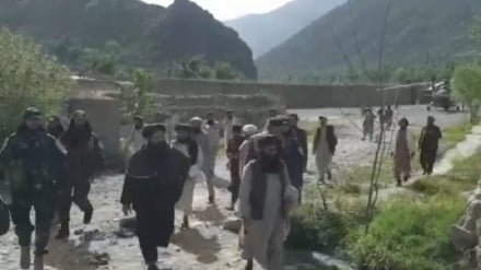 بازدید مقامات طالبان از ناحیه مرزی دیورند 