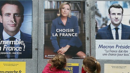 フランス大統領選で、現職のマクロン氏がリード