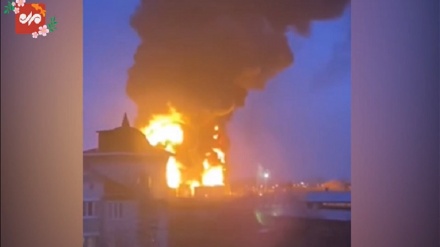 انفجار بزرگ در مخزن بنزین زیرزمینی در عربستان + ویدئو