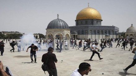 数十名巴勒斯坦人在阿克萨清真寺受伤