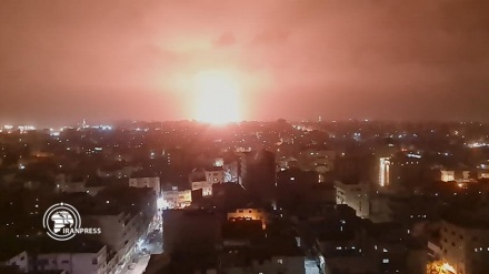 Attaque de missiles du régime d'israél au sud de Gaza