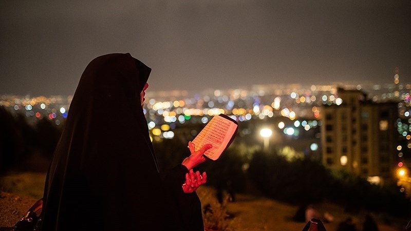 Doa bersama malam ke-19 Ramadan di Kahf Ol-Shohada, Rabu (20/4/2022).
