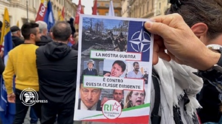 İtaliyaədə anti NATO etiroz aksiyaon.