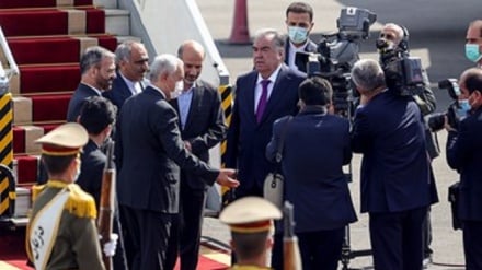 استقبال رسمی از امامعلی رحمان رئیس‌جمهور تاجیکستان در فرودگاه مهرآباد