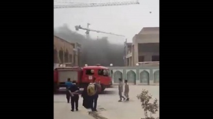 آتش‌سوزی در یکی از صحن های حرم امام حسین (ع) 