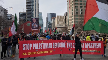 The streets of Toronto reverberated with sounds of ‘Free, Free Palestine’ on al-Quds Day Rally