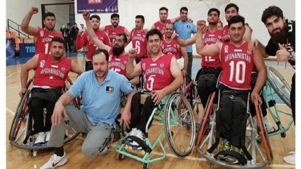 پیروزی تیم بسکتبال با ویلچر افغانستان مقابل امارات
