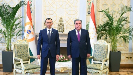 دیدار رئیس جمهوری تاجیکستان با رئیس مجلس سنای قزاقستان 