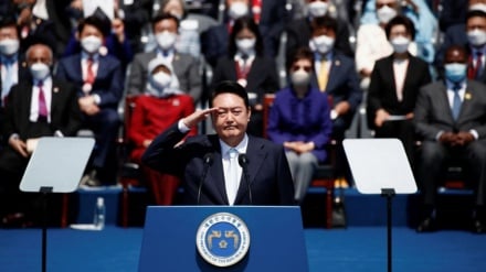 South Korea's new hardline president calls North a threat, calls for complete denuclearization