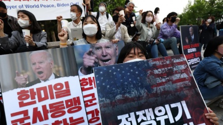 South Koreans protest Biden’s visit to Seoul amid heavy police presence