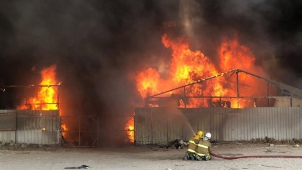  آتش سوزی مهیب در بازار کویت