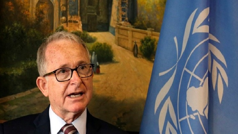 ریچارد بنت اوضاع حقوق بشر در افغانستان را در سازمان ملل ارائه می‌کند