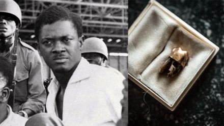 Wakongo wanasubiri kupokea jino la shujaa wa uhuru, Patrice Lumumba