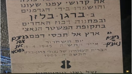כתובות מחאה במוזיאון השואה: 