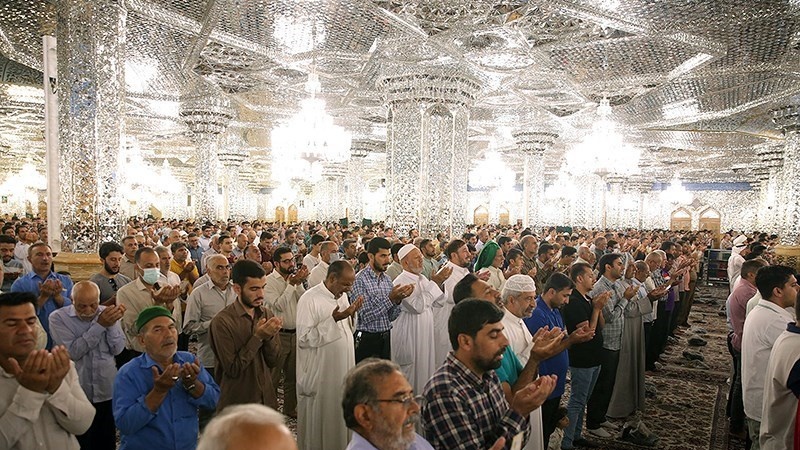 Salat Idul Qurban 1443 H di Mashhad, Iran, Minggu (10/7/2022).