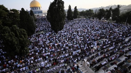 Prania e madhe e palestinezëve në namazin e Kurban Bajramit në Xhaminë Al-Aksa