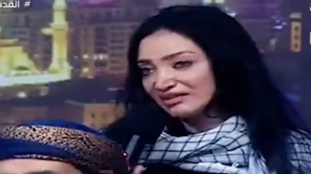بغض دختر مسیحی هنگام بردن نام شهید سلیمانی در برنامه زنده 