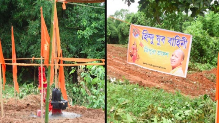भारत, त्रिपुरा में देखते ही देखते क़ब्रिस्तान में मंदिर बन गया