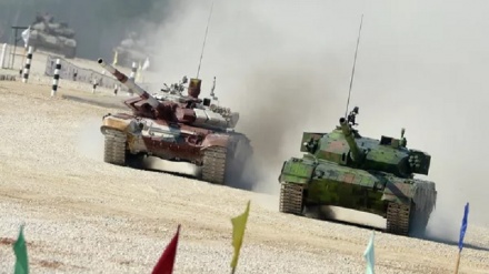 Tank biathlon, sportivo militare meccanizzato a Mosca