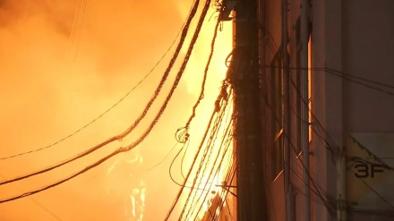 北九州「旦過市場」現在も鎮火せず、2000m2が焼損