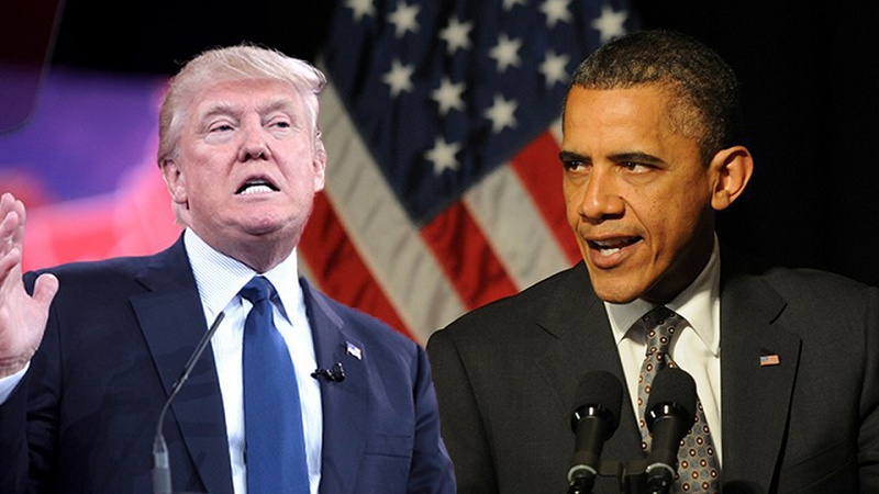 Mantan Presiden Donald Trump dan Barack Obama
