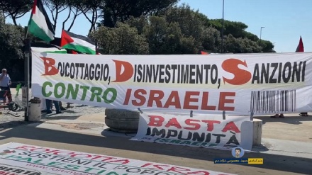 Radio Italia IRIB: Roma, in piazza per Gaza, sit in davanti alla Farnesina (VIDEO)
