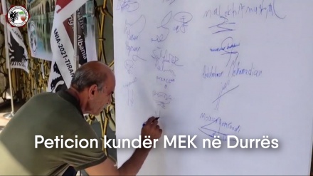 Peticion kundër MEK në Durrës
