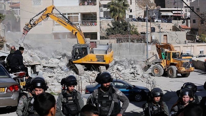 رژیم صهیونیستی ۵۰ ساختمان فلسطینیان را تخریب کرد